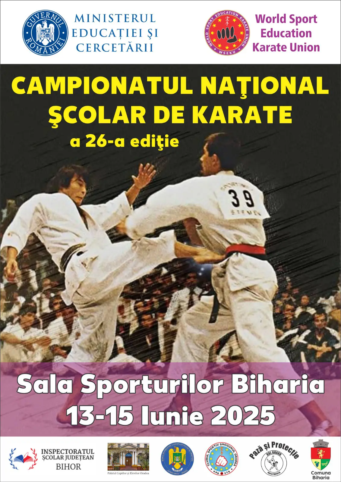 Campionatul Național Școlar de Karate a 26-a ediție - 13 - 15 Iunie 2025