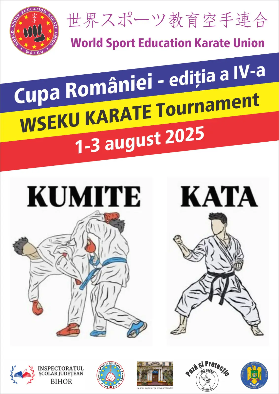 Cupa României - ediția a IV-a - WSEKU KARATE Tournament 1 - 3 August 2025