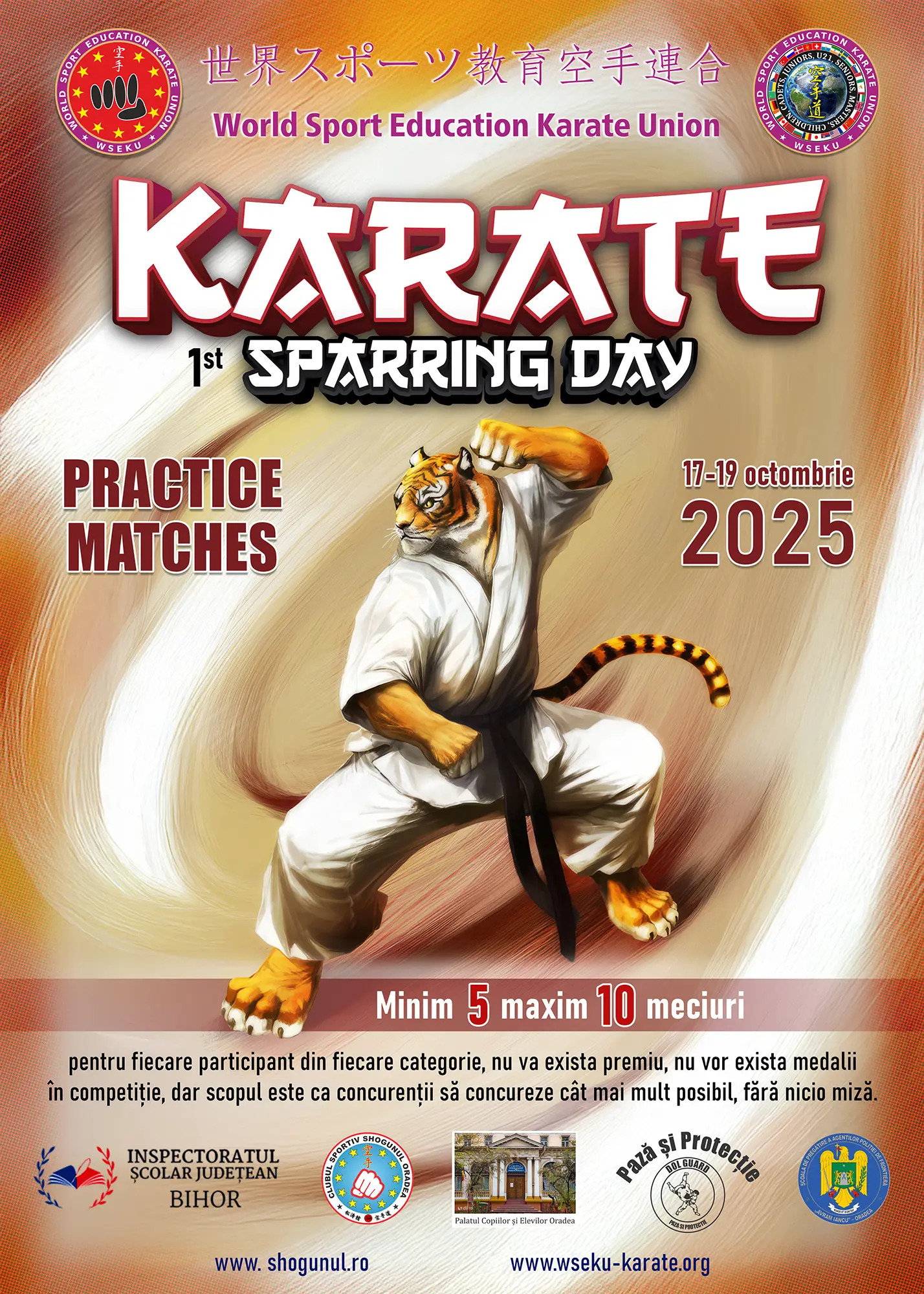 1st Karate Sparring Day, 17-19 octombrie 2025
