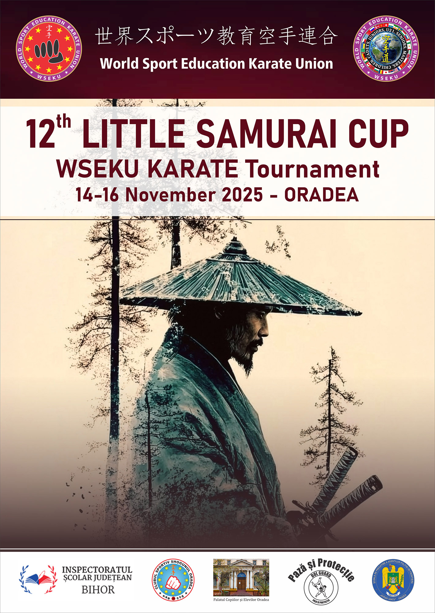 12th Little Samurai CUP - WSEKU KARATE Tournament - 14-16 November 2025 - Oradea