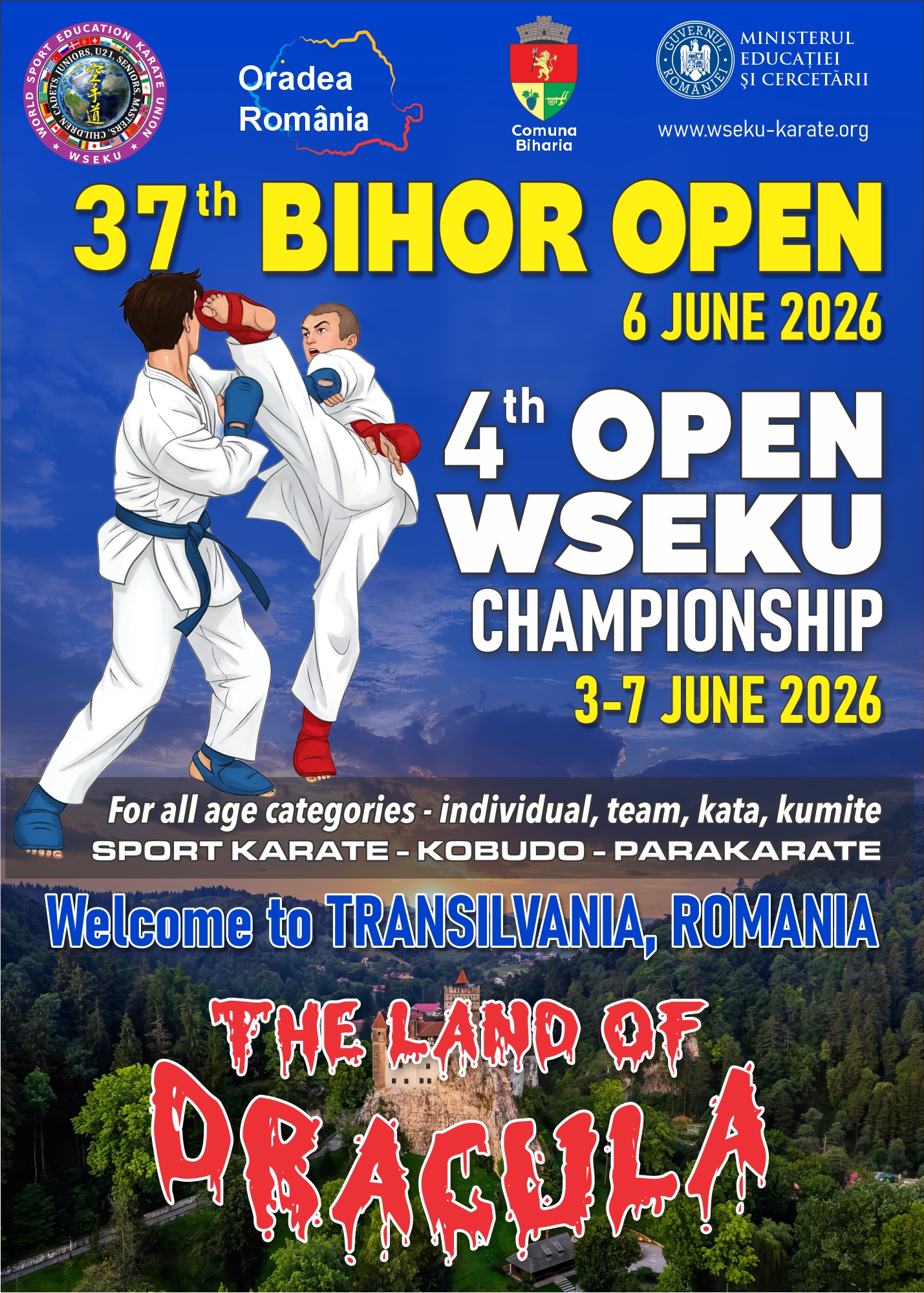37th Bihor Open 6 June 2026 - 4th Open WSEKU Championship 3-7 June 2026
