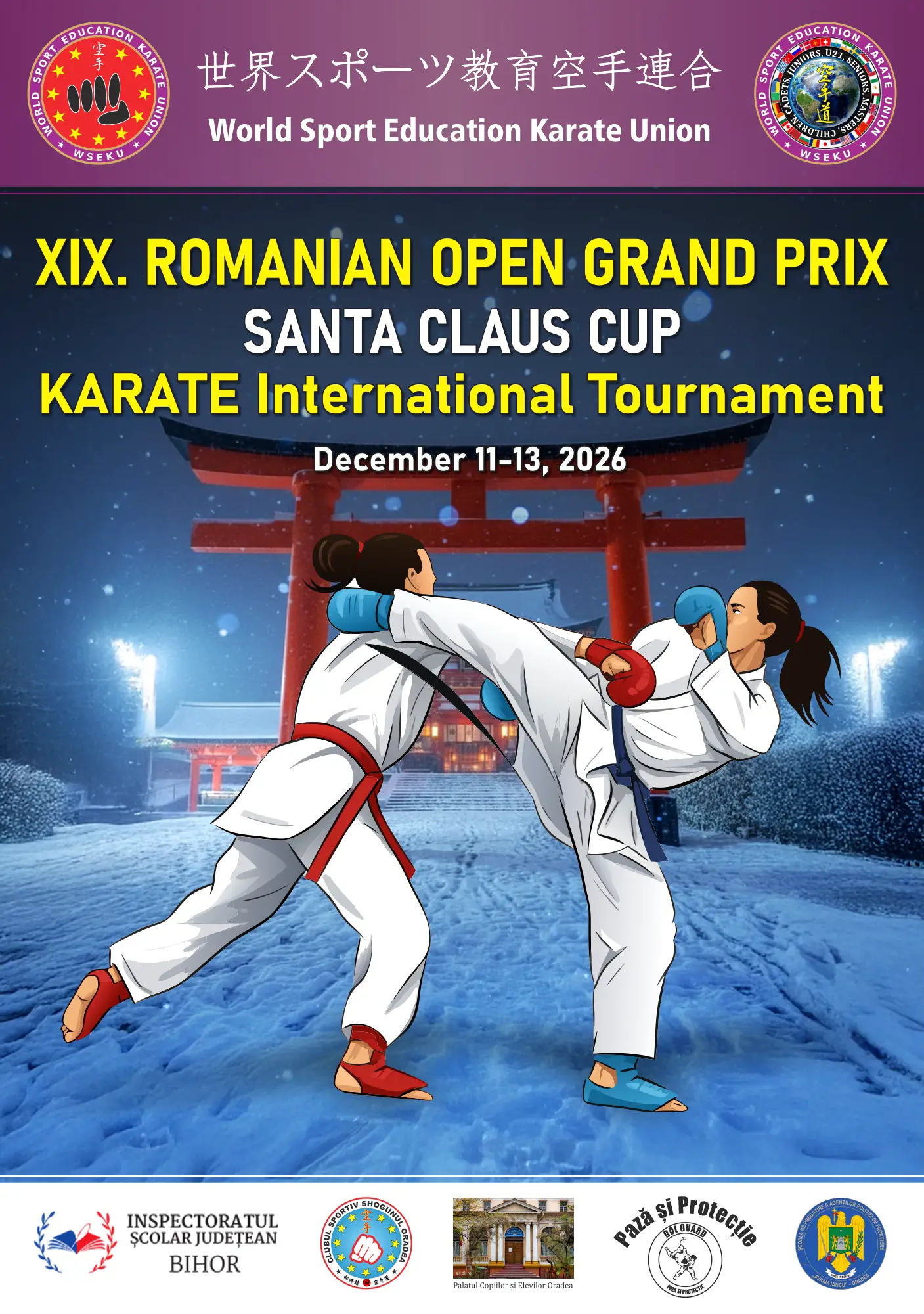 XIX. Romanian Open Grand Prix – KARATE International Tournament-December 11-13, 2026